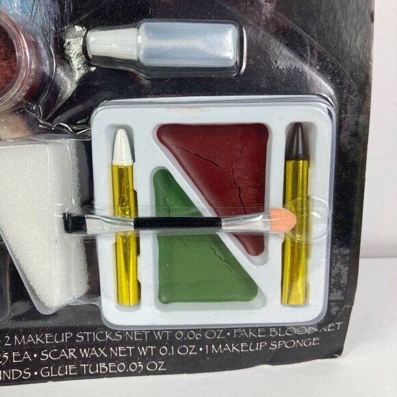 Halloween Zombie Makeup with Fake Blood Scab Prosthetics Horror Costume Scary - Picture 6 of 11